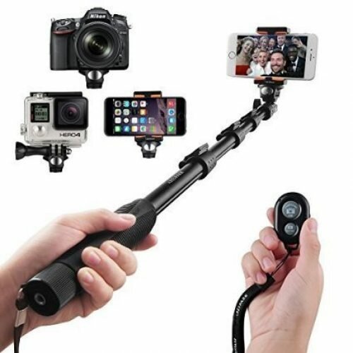 Selfie Stick, Arespark Self-portrait Monopod Wireless Bluetooth Selfie Stick With Adjustable Phone Holder, Extends to 50 Inches