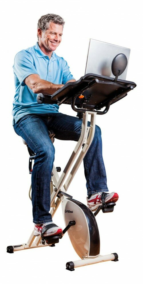 Fit Desk v2.0 Desk Exercise Bike with Massage Bar