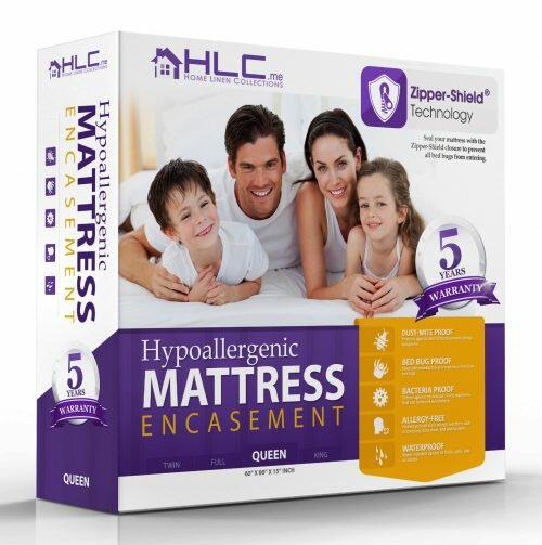 100{%} Waterproof & Bed Bug Proof Encasement - Breathable - Dust Mite Proof Mattress Protector - 5 Year Warranty - Full Size