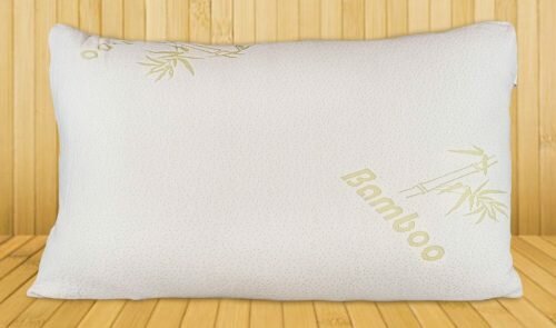 Bamboo Pillow -- The Shredded Memory Foam - Stay-Cool Removable Cover With Zipper