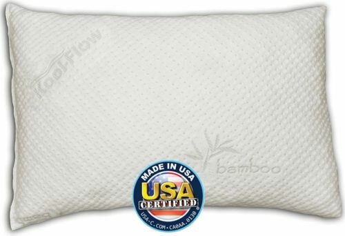 Snuggle-Pedic shredded Memory Foam Bamboo Pillow with the Kool-Flow Micro-Vented Covering - The Queen Size