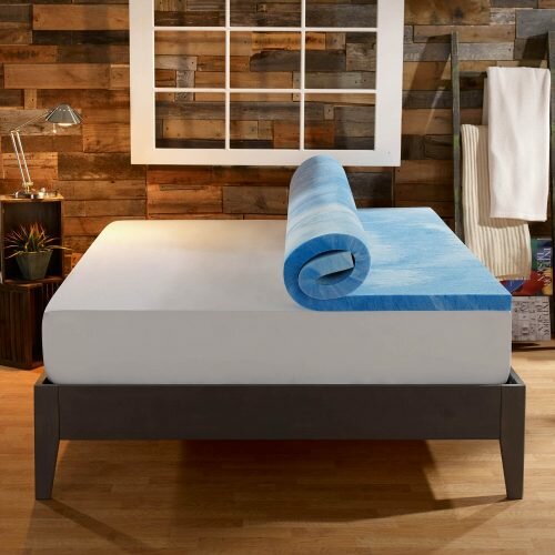 Sleep Innovations 4-Inch Dual Layer Mattress Topper - Gel Memory Foam and Plush Fiber. 10-year limited warranty. Queen Size