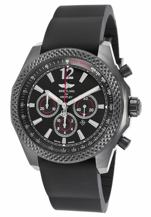 Breitling Men's M4139024-BB85 Barnato 42 Stainless Steel Automatic Watch with Black Rubber Band