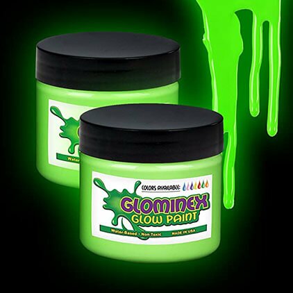 Glominex I01 Glow in The Dark Paint - 1 Ounce Tube - Pink