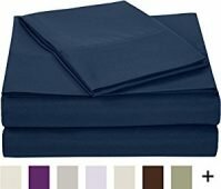 AmazonBasics Microfiber Sheet Set - Twin Extra-Long, Navy Blue